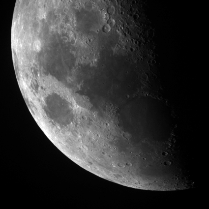 The Moon, imaged on CAHA's 1.23 m telescope using the COSMOS-6K